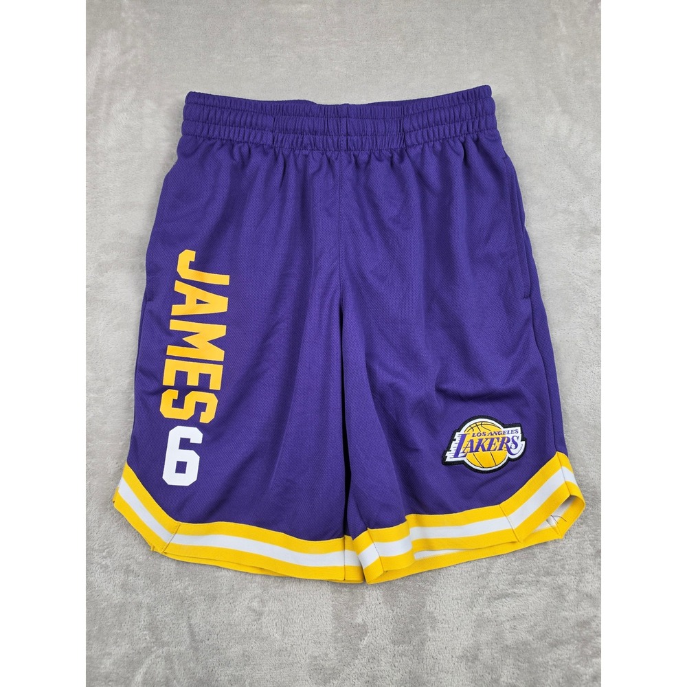 LeBron James Basketball Shorts Mens‎ Medium Purple Los Angeles Lakers #6